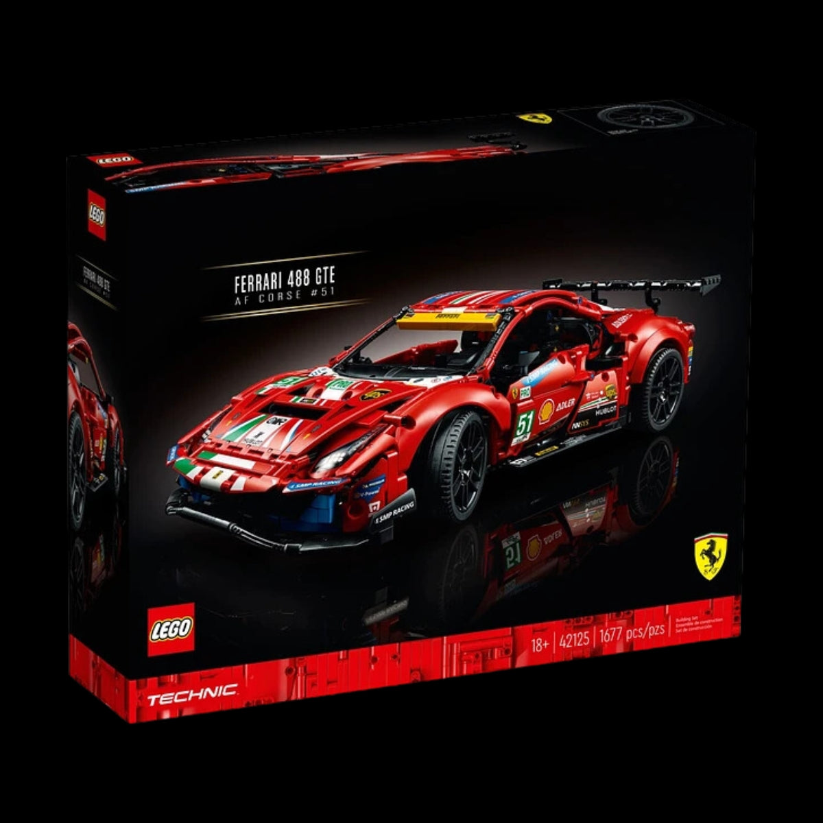 Ferrari 488 GTE Vermelho (1677 pcs)